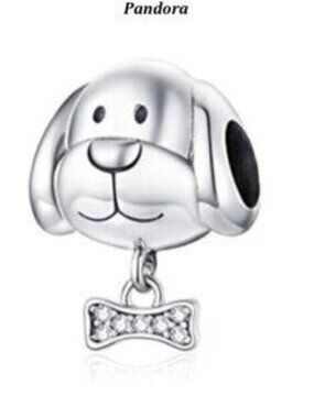 Pandora Dog Charm 925 Sterling Silver Charm Compatible with Pandora NEW